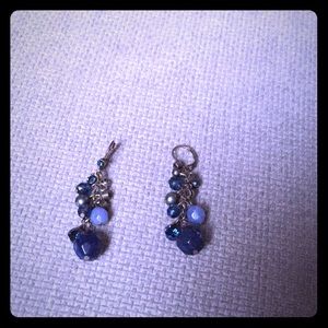 💥 INC Blue beaded dangle earrings